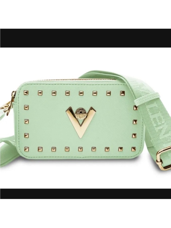 Valentino Handbags - Valentino Mint Green Studded Camera Crossbody with Gold Accents